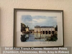 Set-of-Four-French-Chateau-Watercolor-Prints-Chambord-Chenonceau-Blois-Azay-le-Rideau-fourth-image