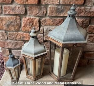 Set-of-Three-Wood-and-Metal-Lanterns