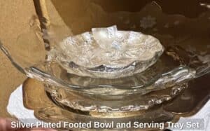 Silver-Plated-Footed-Bowl-and-Serving-Tray-Set