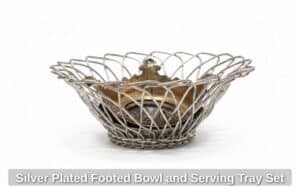 Silver-Plated-Footed-Bowl-and-Serving-Tray-Set-second-image