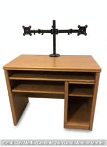 Solid-Oak-Media-Console-with-Dual-Monitor-Mount