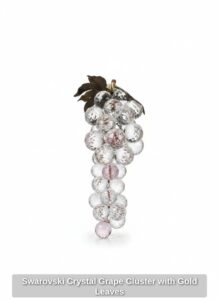 Swarovski-Crystal-Grape-Cluster-with-Gold-Leaves