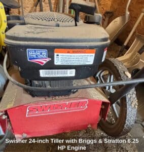 Swisher-inch-Tiller-with-Briggs-Stratton-.-HP-Engine