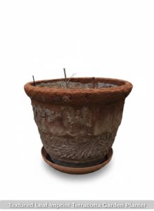 Textured-Leaf-Imprint-Terracotta-Garden-Planter