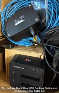 Thermaltake-BlacX-Dual-HDD-Docking-Station-and-Romex-Electrical-Cable-Lot