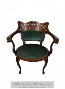 Victorian-Style-Parlor-Chair-with-Mother-of-Pearl-Inlay