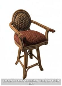 Vintage-Alexander-Sheridan-Rattan-Swivel-Bar-Stool