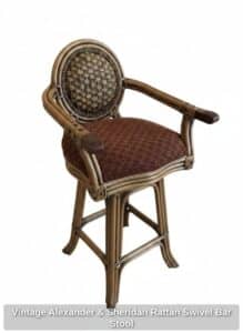Vintage-Alexander-Sheridan-Rattan-Swivel-Bar-Stool-second-image