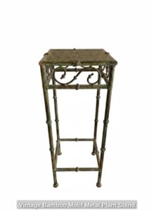 Vintage-Bamboo-Motif-Metal-Plant-Stand