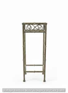 Vintage-Bamboo-Motif-Wrought-Iron-Plant-Stand