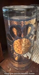 Vintage-Blue-and-Gold-Medallion-Tumbler-fourth-image