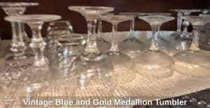 Vintage-Blue-and-Gold-Medallion-Tumbler-second-image