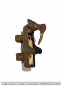 Vintage-Cast-Iron-Woodpecker-Match-Dispenser