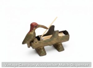 Vintage-Cast-Iron-Woodpecker-Match-Dispenser-second-image
