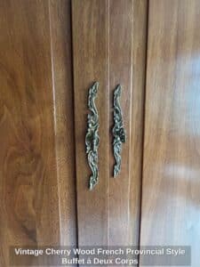 Vintage-Cherry-Wood-French-Provincial-Style-Buffet-Deux-Corps-second-image