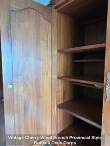 Vintage-Cherry-Wood-French-Provincial-Style-Buffet-Deux-Corps-third-image