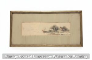 Vintage-Coastal-Landscape-Watercolor-Painting