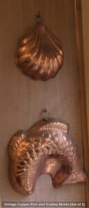 Vintage-Copper-Fish-and-Scallop-Molds-Set-of-