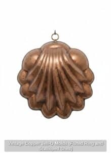 Vintage-Copper-Jell-O-Molds-Fluted-Ring-and-Scalloped-Shell-second-image