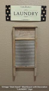 Vintage-Dubl-Handi-Washboard-with-Decorative-LAUNDRY-Sign
