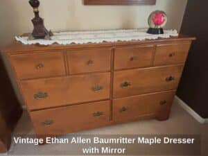 Vintage-Ethan-Allen-Baumritter-Maple-Dresser-with-Mirror-second-image