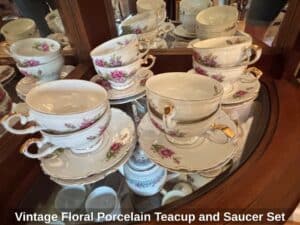 Vintage-Floral-Porcelain-Teacup-and-Saucer-Set