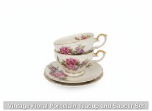 Vintage-Floral-Porcelain-Teacup-and-Saucer-Set-third-image