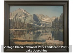 Vintage-Glacier-National-Park-Landscape-Print-Lake-Josephine