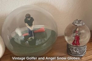 Vintage-Golfer-and-Angel-Snow-Globes