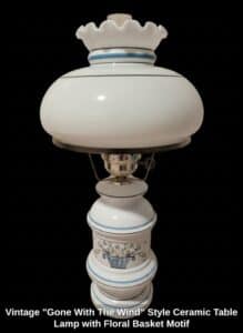 Vintage-Gone-With-The-Wind-Style-Ceramic-Table-Lamp-with-Floral-Basket-Motif