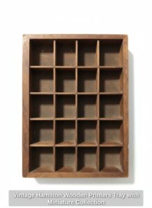 Vintage-Hamilton-Wooden-Printers-Tray-with-Miniature-Collection-fourth-image