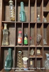 Vintage-Hamilton-Wooden-Printers-Tray-with-Miniature-Collection-third-image