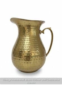 Vintage-Hammered-Brass-Pitcher-with-Decorative-Handle