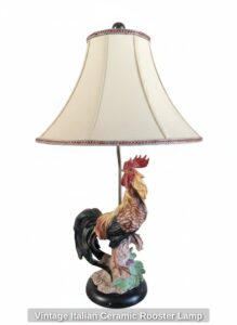 Vintage-Italian-Ceramic-Rooster-Lamp