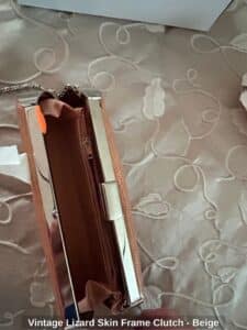 Vintage-Lizard-Skin-Frame-Clutch-Beige-second-image