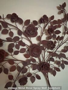 Vintage-Metal-Rose-Spray-Wall-Sculpture-second-image