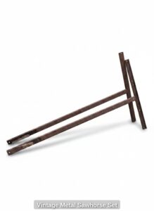 Vintage-Metal-Sawhorse-Set