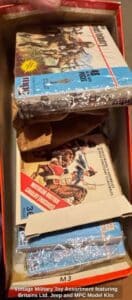 Vintage-Military-Toy-Assortment-featuring-Britains-Ltd.-Jeep-and-MPC-Model-Kits