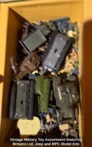 Vintage-Military-Toy-Assortment-featuring-Britains-Ltd.-Jeep-and-MPC-Model-Kits-fourth-image