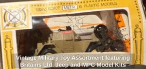 Vintage-Military-Toy-Assortment-featuring-Britains-Ltd.-Jeep-and-MPC-Model-Kits-third-image