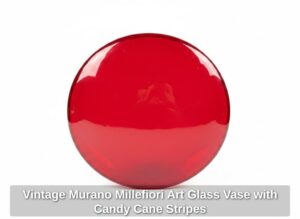 Vintage-Murano-Millefiori-Art-Glass-Vase-with-Candy-Cane-Stripes-third-image
