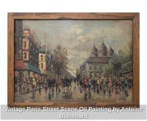 Vintage-Paris-Street-Scene-Oil-Painting-by-Antoine-Blanchard