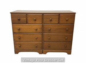 Vintage-Pine-Dresser-Set