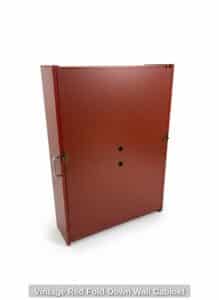 Vintage-Red-Fold-Down-Wall-Cabinet