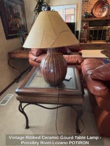 Vintage-Ribbed-Ceramic-Gourd-Table-Lamp-Possibly-Rivet-Lozano-POTIRON