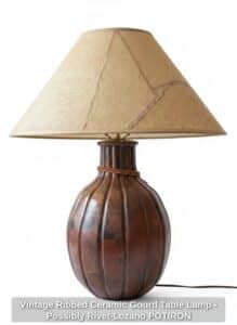 Vintage-Ribbed-Ceramic-Gourd-Table-Lamp-Possibly-Rivet-Lozano-POTIRON-second-image