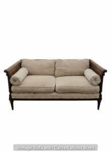 Vintage-Sofa-with-Carved-Wood-Arms