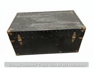 Vintage-Steamer-Trunk-with-Brass-Hardware