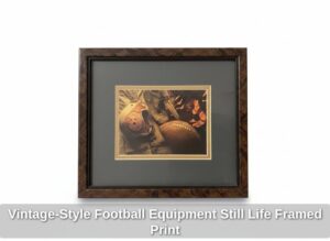 Vintage-Style-Football-Equipment-Still-Life-Framed-Print