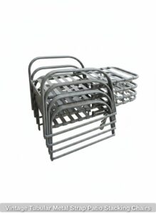 Vintage-Tubular-Metal-Strap-Patio-Stacking-Chairs